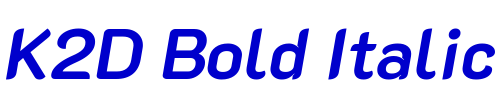 K2D Bold Italic الخط